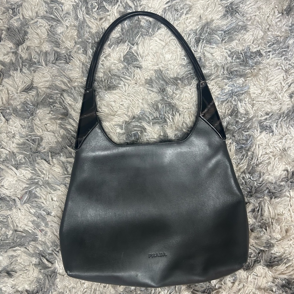 Prada Leather Resin Handle Bag